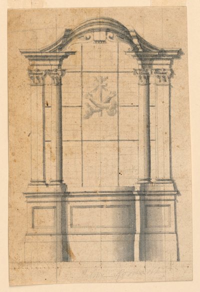 Aedicule med våbenskjold af Unknown artist