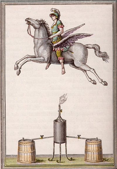 Aerostatisk figur 6 fod 8 tommer lang, 9 fod 6 tommer høj lavet af Enslen-brødrene (Christian Gottfried af Unknown artist