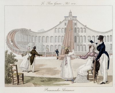 Luftvandringer: rutsjebane - i "Le Bon-genren", nr. 102, begyndelsen af det 19. århundrede af Unknown artist
