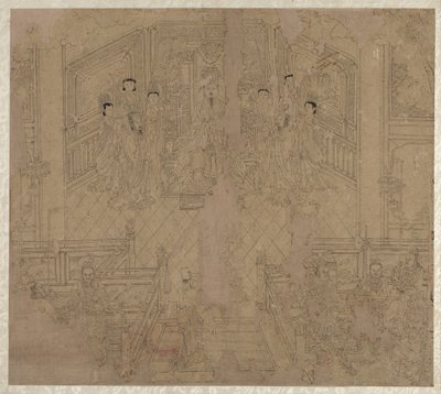 Album med daoistiske og buddhistiske temaer: Procession of Daoist Deities: Leaf 2 af Unknown artist