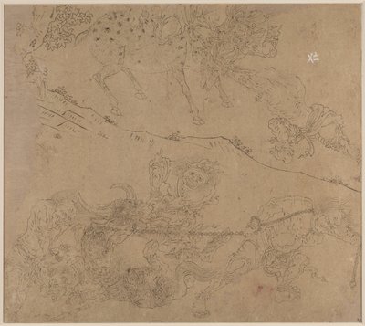 Album med daoistiske og buddhistiske temaer: Search the Mountain: Leaf 47 af Unknown artist