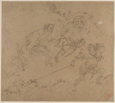 Album med daoistiske og buddhistiske temaer: Search the Mountain: Leaf 48 af Unknown artist