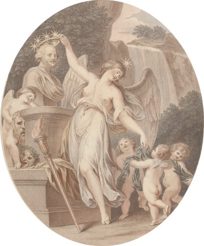 Allegorisk hyldest til Shakespeare af Unknown artist