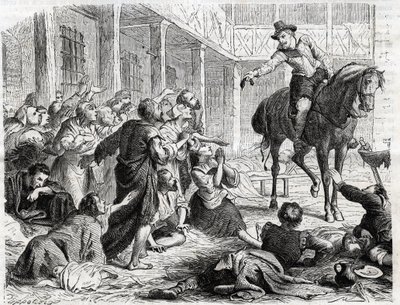 Alphonse (Alfonso Gieronimo) af Ornano 1548-1610 under pesten i Bordeaux 1604 - gravering af 1860 af Unknown artist