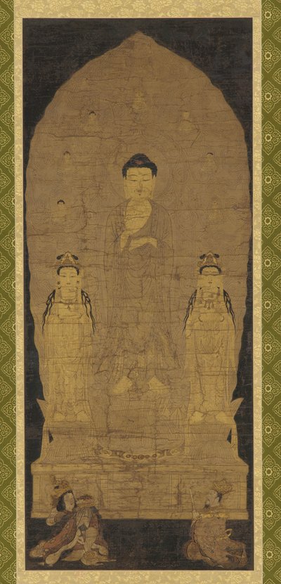 Amitabha triade af Unknown artist