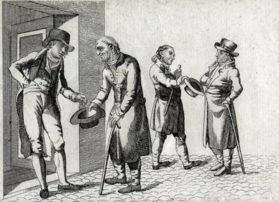 Amone. Tiggere, der passer hatte til at rumme mønter. Slutgravering af 1700-tallet. Privat samling. af Unknown artist