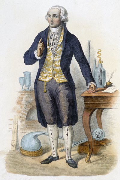 Antoine Laurent de Lavoisier - i "Den franske Plutarch"" udg. Mennechet, Paris af Unknown artist