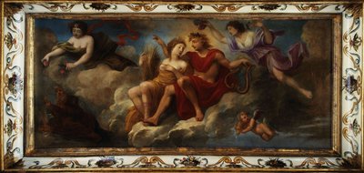 Apollo og de fire årstider, forår, sommer, efterår og vinter, mellem 1645 og 1655 (olie på lærred) af Unknown artist