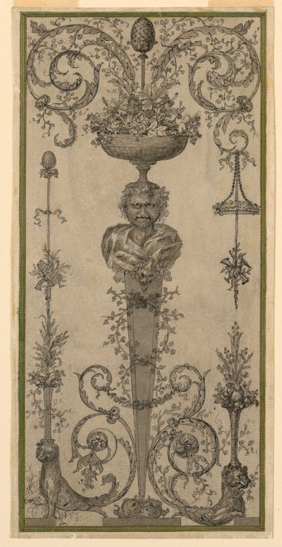 Arabisk design til et panel af Unknown artist