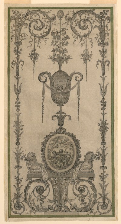 Arabisk design til et panel af Unknown artist