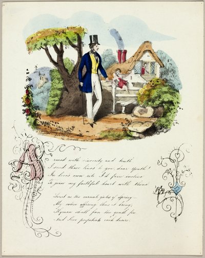 Bevæbnet med oprigtighed og sandhed (valentin) af Unknown artist
