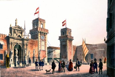 Arsenal i Venedig i det 19. århundrede. af Unknown artist