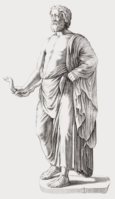 Asclepius. Portræt. af Unknown artist