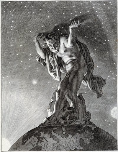 Atlas, der støtter himlen. af Unknown artist