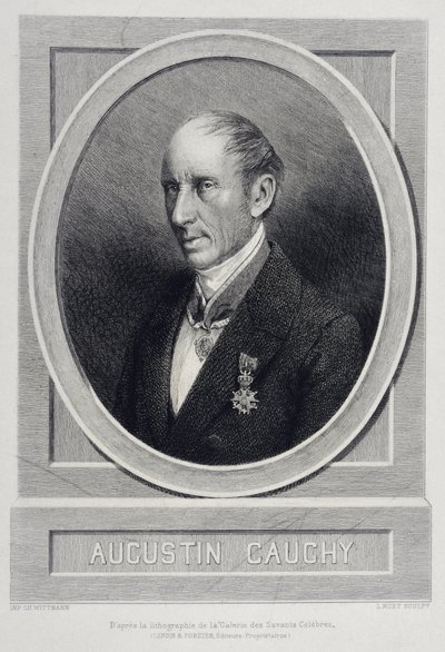 Augustin Louis Cauchy 1789-1857 Engelsk matematiker - gravering af Unknown artist