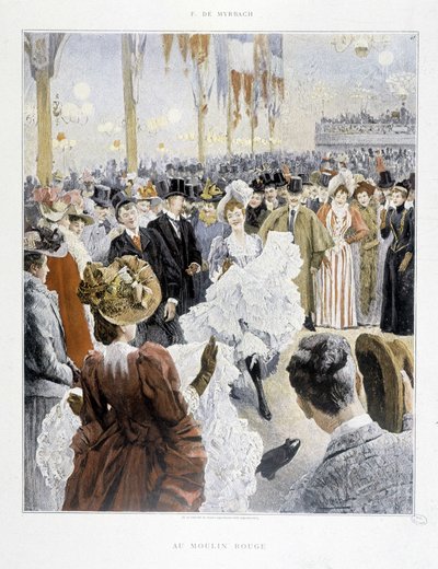 Bal i Moulin Rouge - i "Paris Illustré" af Unknown artist