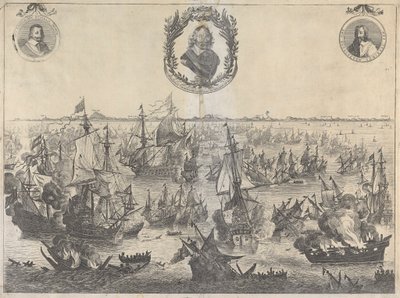 Slaget ved Scheveningen, 31. juli 1653 af Unknown artist