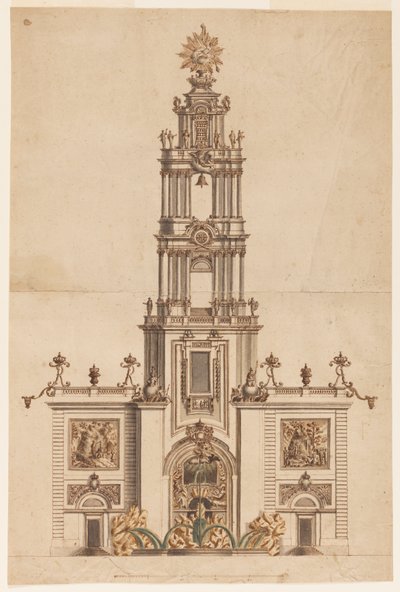 Klokketårn, sandsynligvis for Ferdinand IV af Napoli af Unknown artist