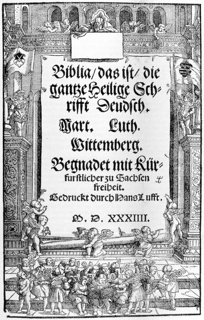 Luthers Bibel. 1534. Wittenberg. Sormani Civic Library. Milano af Unknown artist
