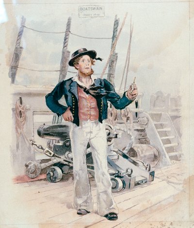 Bådsmand, ca. 1820 (farvelitografi) af Unknown artist