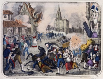 Preussernes bombning af Strasbourg. 1870 af Unknown artist