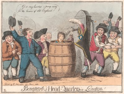 Bonapartes hovedkvarter i London af Unknown artist