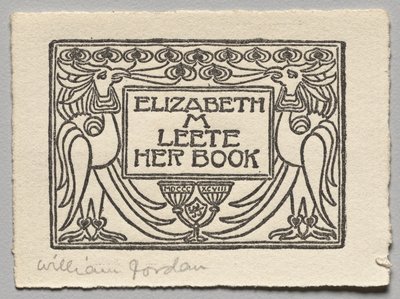 Bogplade: Elizabeth M. Leete af Unknown artist