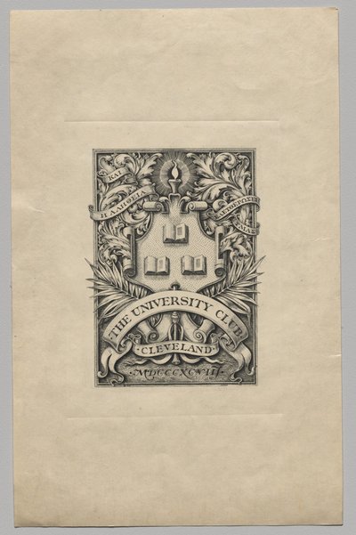 Bogplade: The University Club, Cleveland af Unknown artist