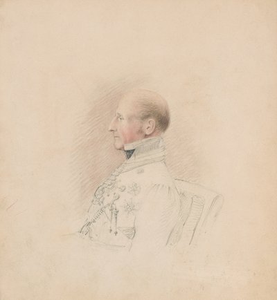 Brigadegeneral Sir Galbraith Lowry Cole (1772-1842), ca. 1835 (blyant og akvarel) af Unknown artist