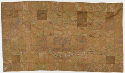 Brokade, silke En buddhistisk munkedragt, lappet; af Unknown artist