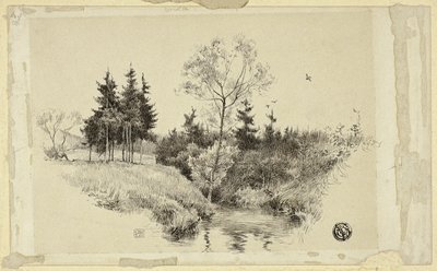 Bæk i Skov af Unknown artist