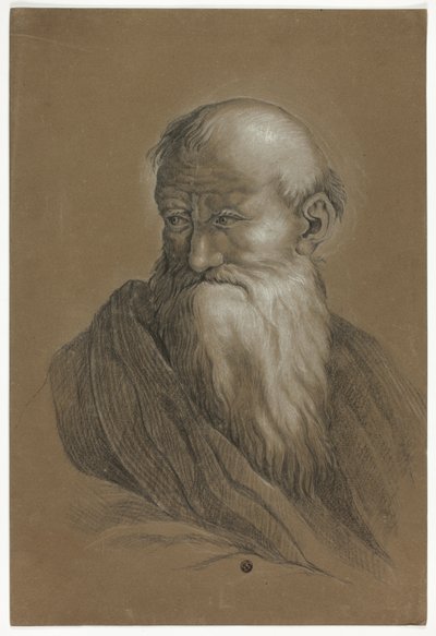 Buste af skægget gammel mand af Unknown artist