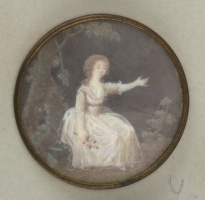 Knap med Painted Lady af Unknown artist