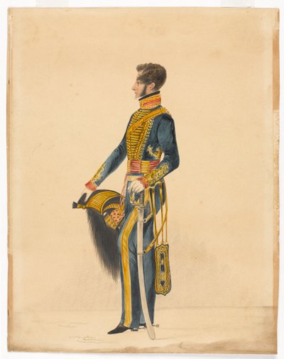 Kaptajn William Brett, Bombay Horse Artillery af Unknown artist