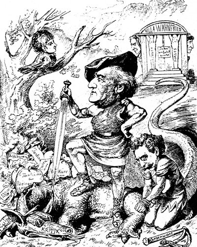 Karikatur af Richard Wagner af Unknown artist