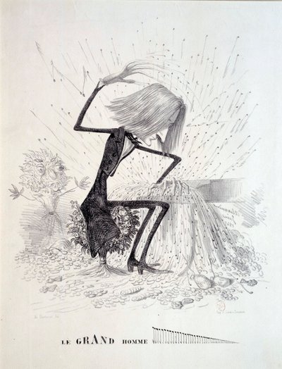 Tegneserie af komponisten Franz Liszt (1811-1886) af Unknown artist