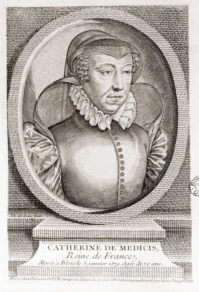 Catherine de Medici (Caterina de Medici) (1519 - 1589). af Unknown artist