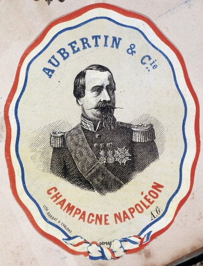 Champagne Napoleon-Aubertin & Cie. (portræt af Napoleon III) af Unknown artist