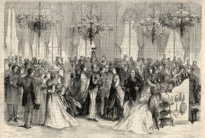 Velgørende salg til Udenrigsministeriet til opførelse af et tysk hospital i Paris. Indgravering i "The Universe illustrious" af Unknown artist
