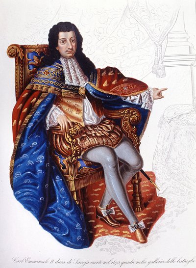 Charles Emmanuel II (1634 - 1675), hertug af Savoyen. af Unknown artist