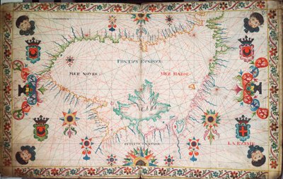 Kort over Sortehavet, ca. 1600 (manuskript) af Unknown artist