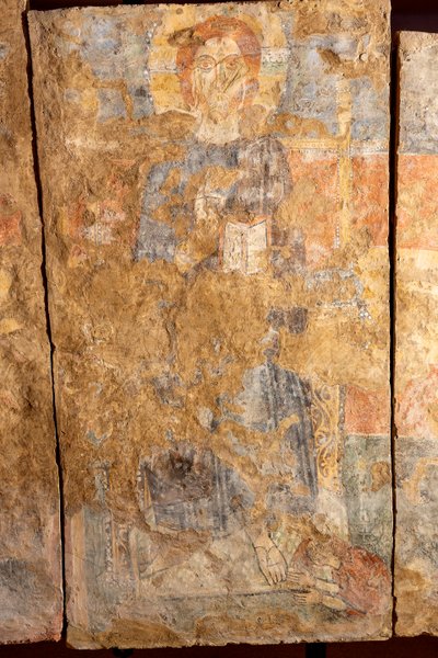 Kristus velsigner med ved sine fødder Magdalene, detalje af Unknown artist