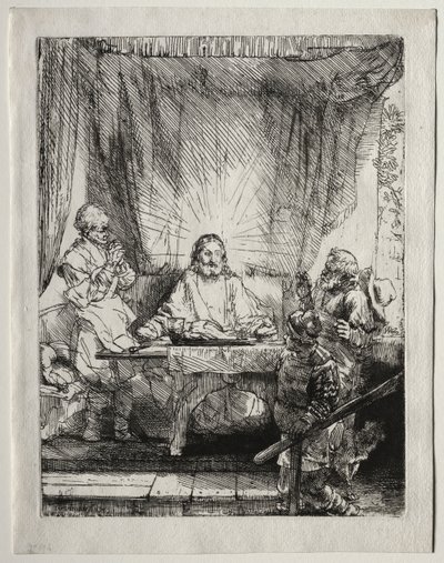Kristus i Emmaus: Den større tallerken af Unknown artist