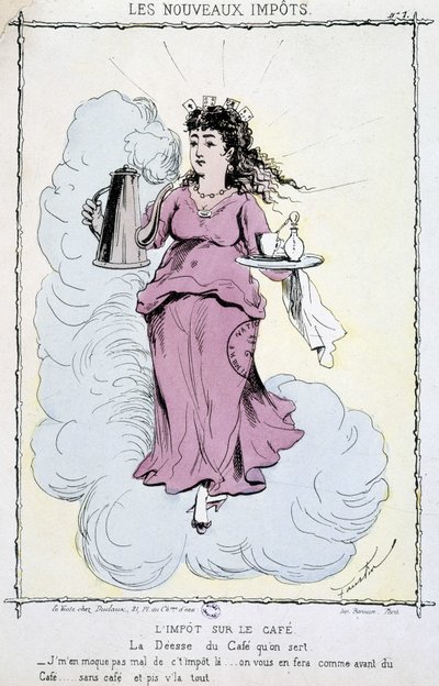Kaffeafgift - tegning af Unknown artist