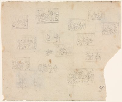Kompositionsskitser efter Raphael og andre kunstnere af Unknown artist