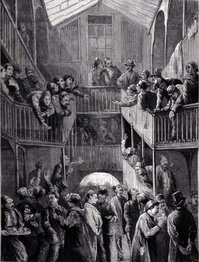 Konstantinopel: børsen i forstaden Galata i 1878. af Unknown artist