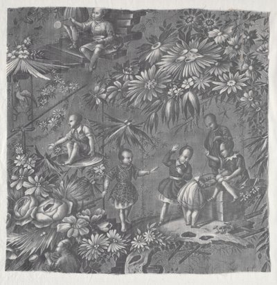 Kobbertrykt tekstil af Unknown artist