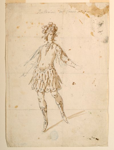 Kostumedesign: Danser til at optræde på en vogn til en ballet af Unknown artist