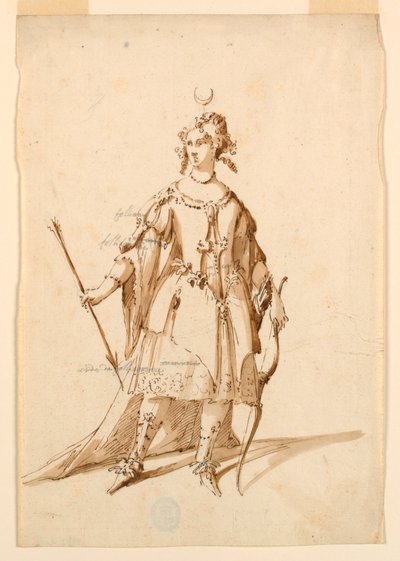 Kostumedesign: Diana for a Ballet af Unknown artist