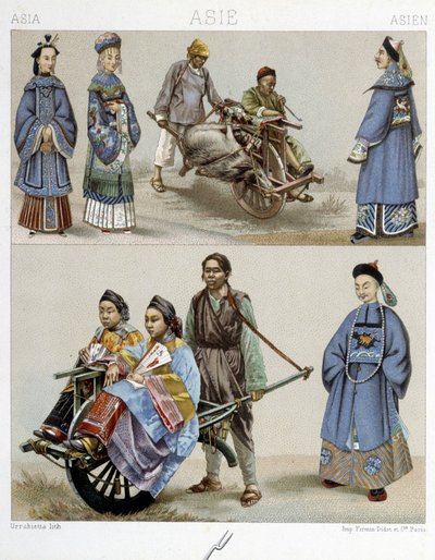 Kostumer og transport i Kina af Unknown artist